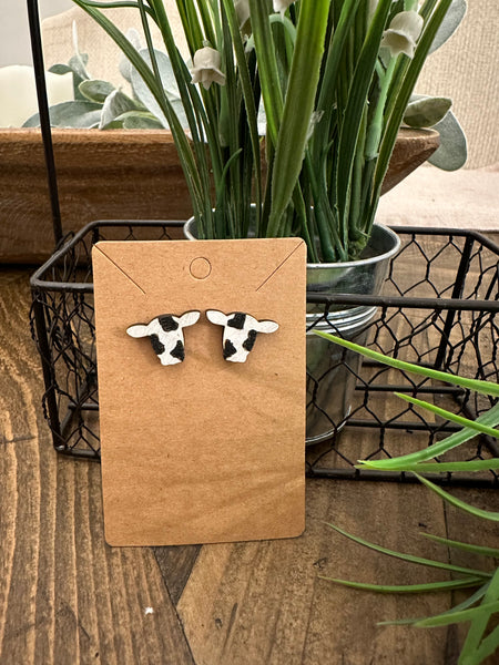 Cow print earrings