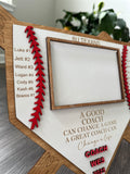 Baseball picture frame